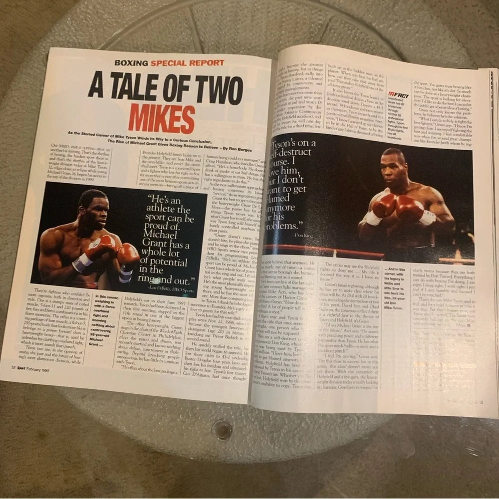 1999 FEBRUARY SPORT MAGAZINE - Mike Tyson ; 100 NFL Players Speak Out - Picture 5 of 6